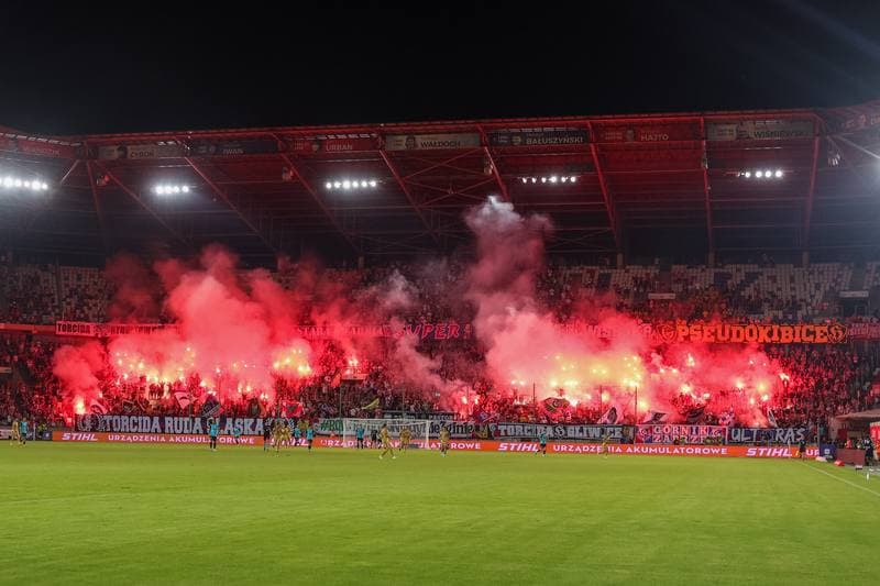Football. PKO BP Ekstraklasa. Gornik Zabrze - Widzew Lodz. 18.08.2023