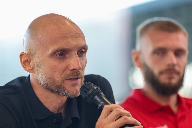 Football. Zaglebie Sosnowiec. Press Conference. 25.08.2023