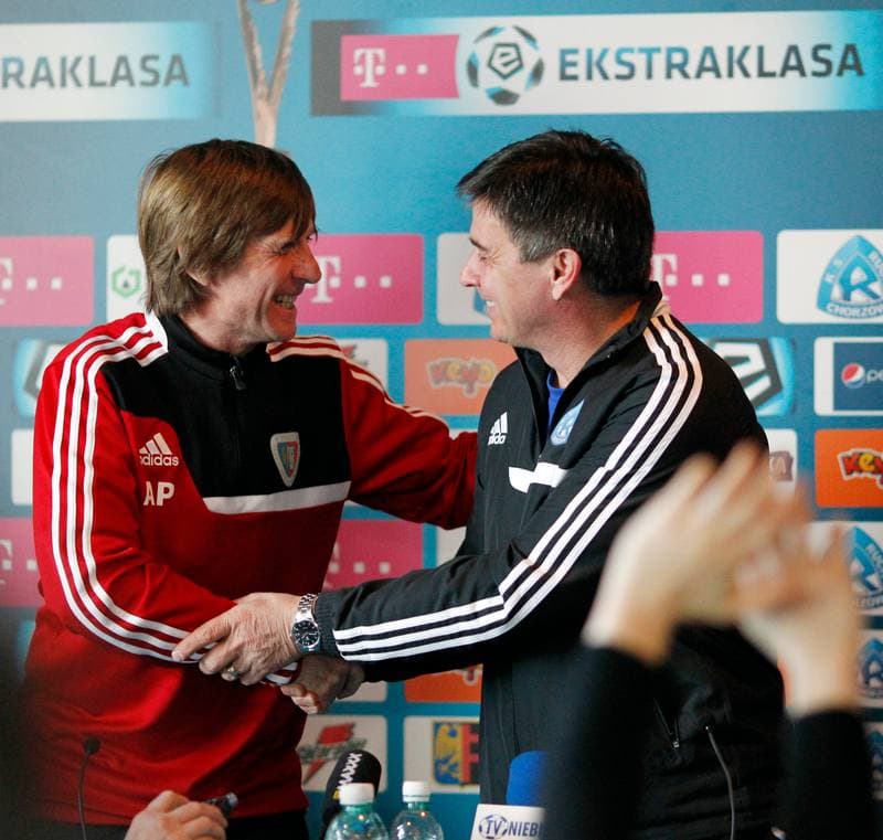 Football. Ruch Chorzow. Press Conference. 12.02.2015