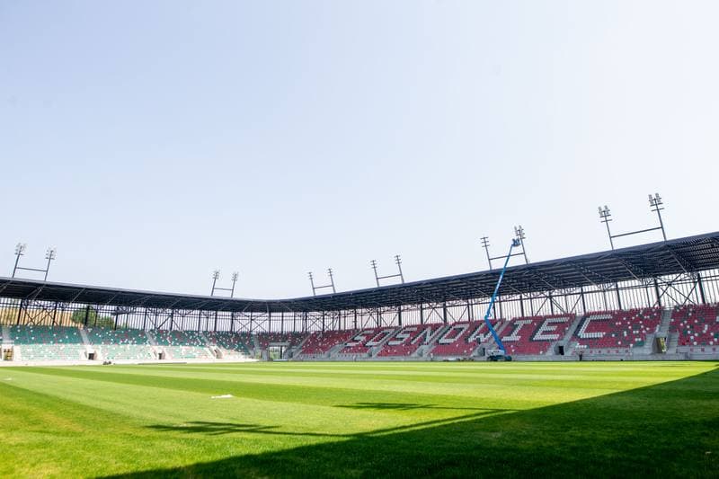 Football. Zaglebiowski Park Sportowy. Budowa obiektow. 29.06.2022