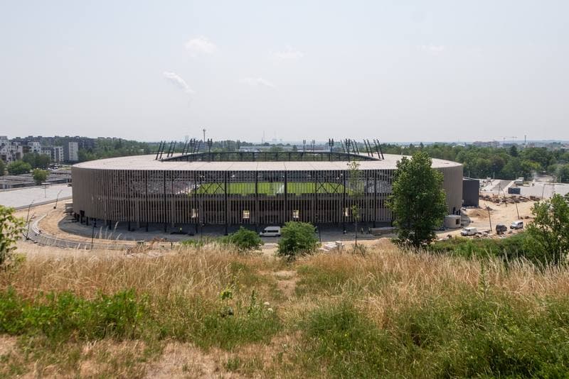 Football. Zaglebiowski Park Sportowy. Budowa obiektow. 29.06.2022
