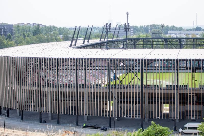 Football. Zaglebiowski Park Sportowy. Budowa obiektow. 29.06.2022