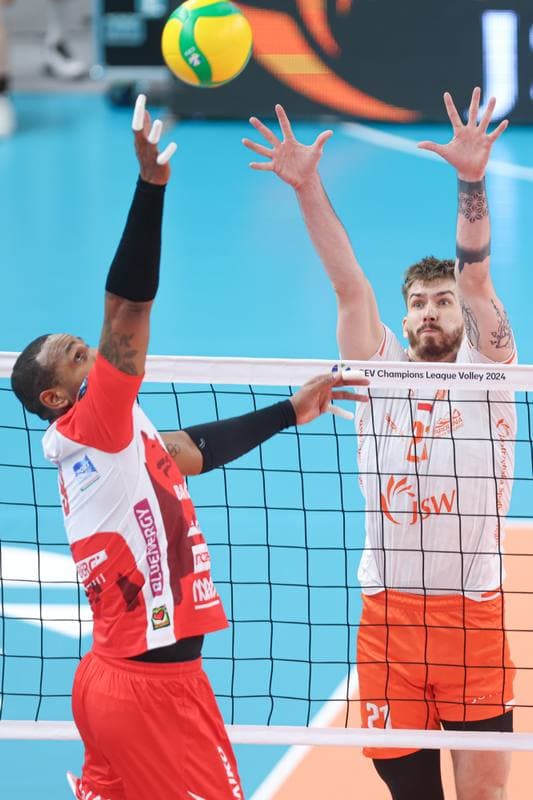 Volleyball. CEV Champions League. Jastrzebski Wegiel - Gas Sales Daiko Piacenza. 28.02.2024