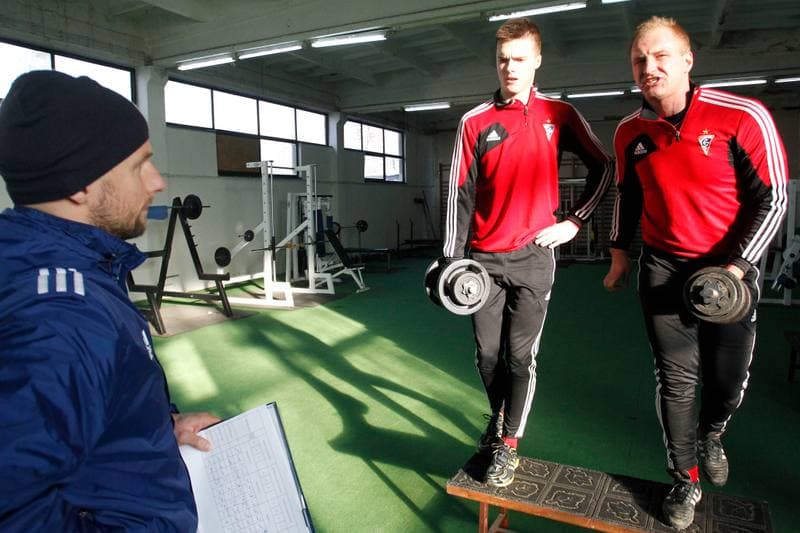 Football. Gornik Zabrze. Training. 08.01.2014