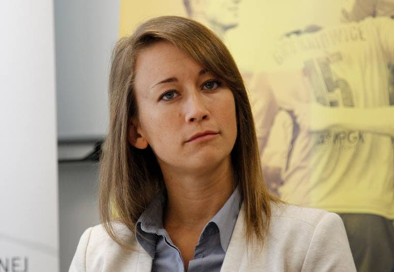 Football. GKS Katowice. Press Conference. 01.10.2015