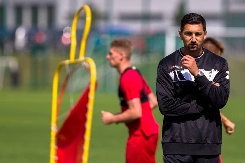 Football. Zaglebie Sosnowiec. Training. 21.08.2017