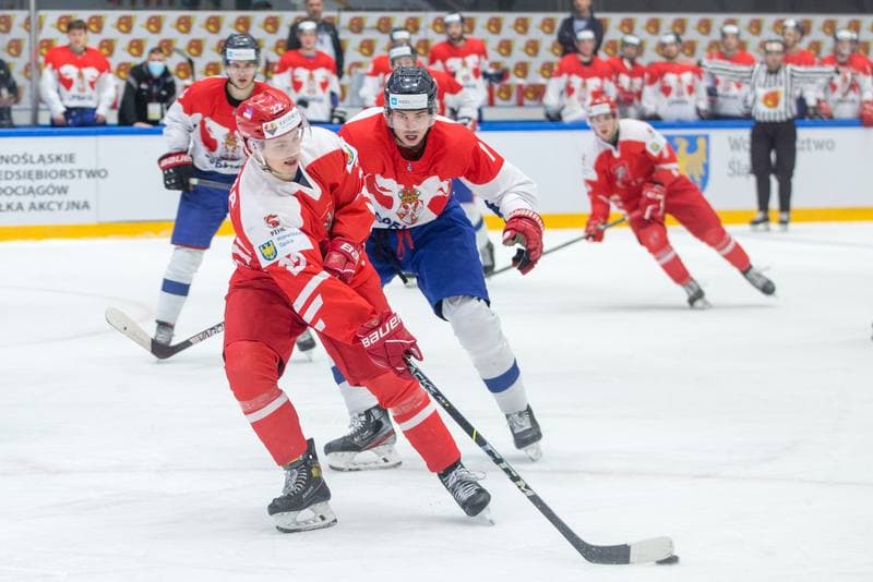 Ice Hockey. World Championship Division 1 Group B. Serbia - Poland. 29.04.2022
