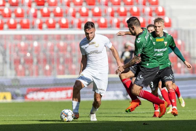 Football. Fortuna I Liga. GKS Tychy - Puszcza Niepolomice. 23.10.2022