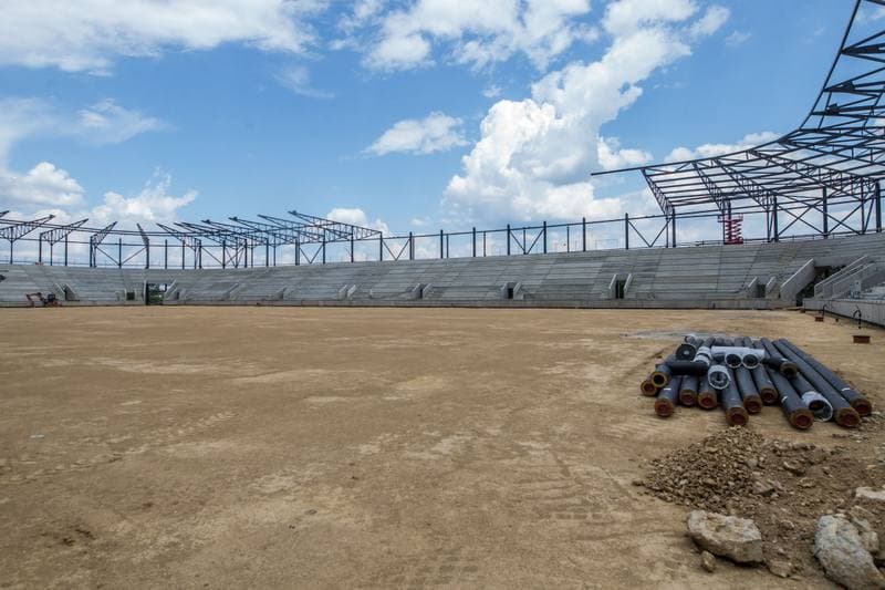 Football. Zaglebiowski Park Sportowy. Construction. 09.06.2021