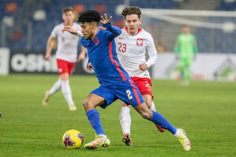 Football. UEFA Elite League. Poland - England. 25.03.2022