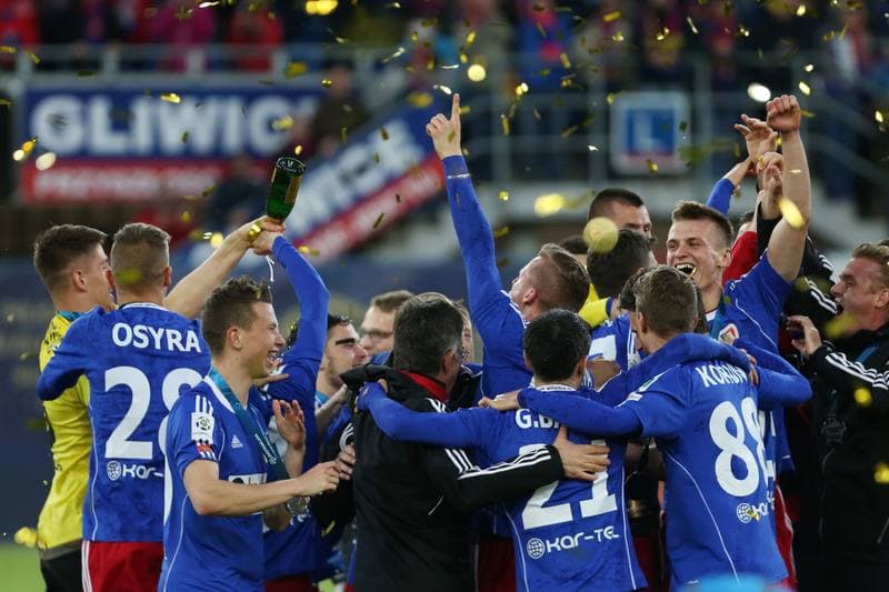 Football. Ekstraklasa. Piast Gliwice - Zaglebie Lubin. 15.05.2016