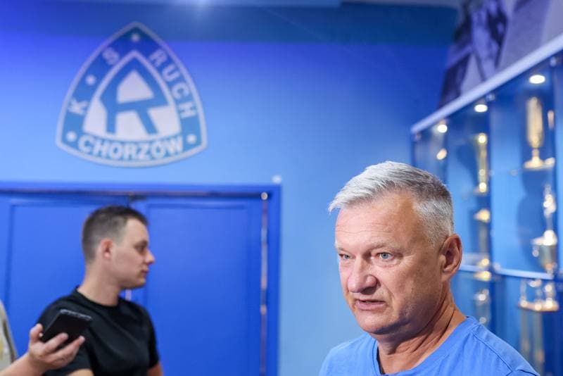 Football. Ruch Chorzow. Press Conference. 24.08.2023