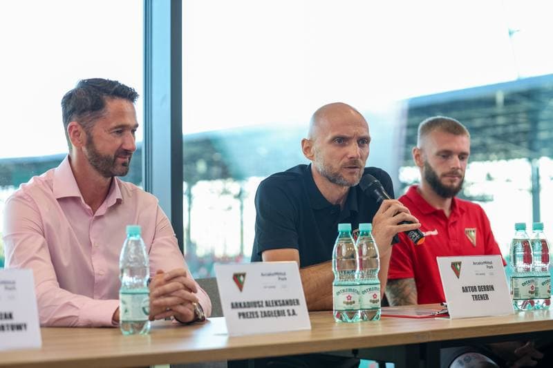 Football. Zaglebie Sosnowiec. Press Conference. 25.08.2023