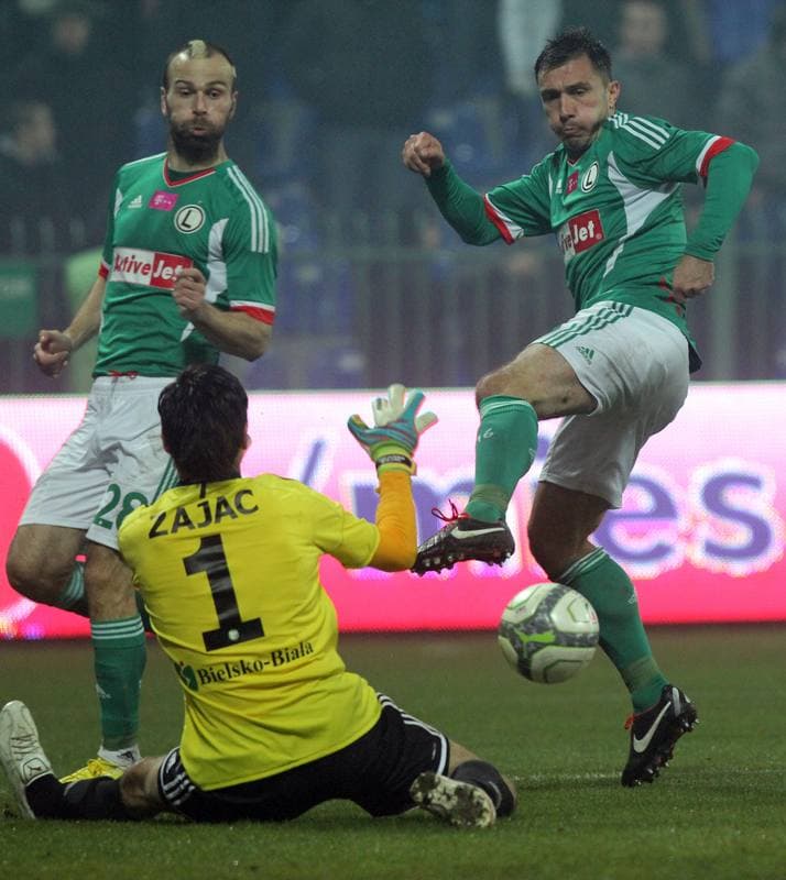 Football. T-Mobile Ekstraklasa. Podbeskidzie Bielsko-Biala - Legia Warsaw. 08.03.2013