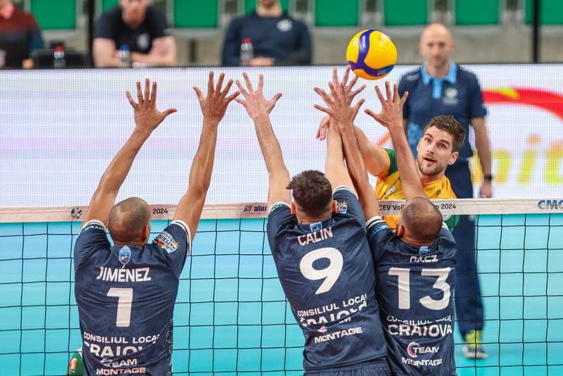 Volleyball. CEV Volleyball Cup. Aluron CMC Warta Zawiercie - SCM Craiova. 13.12.2023