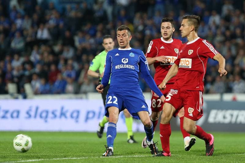 Football. Ekstraklasa. Ruch Chorzow - Piast Gliwice. 11.05.2016