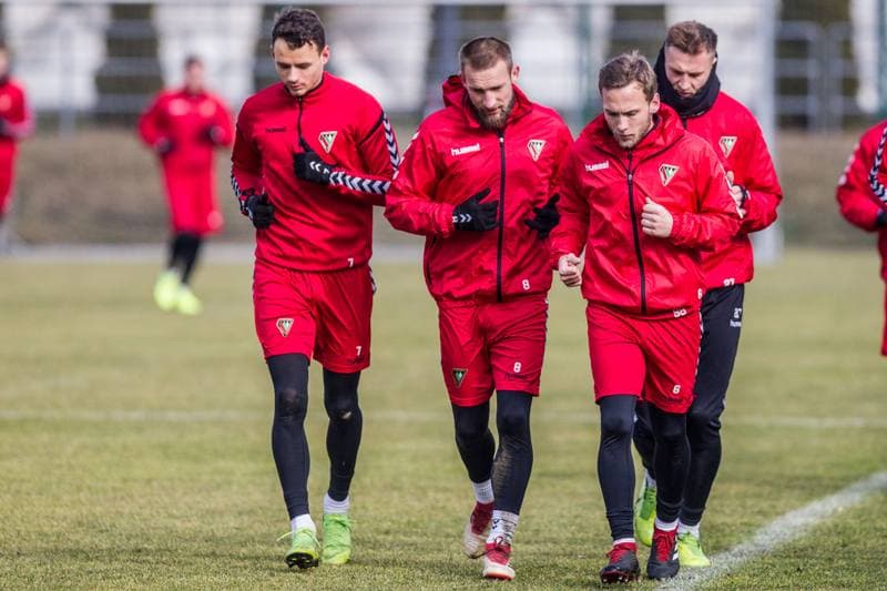 Football. Zaglebie Sosnowiec. Training. 20.02.2020