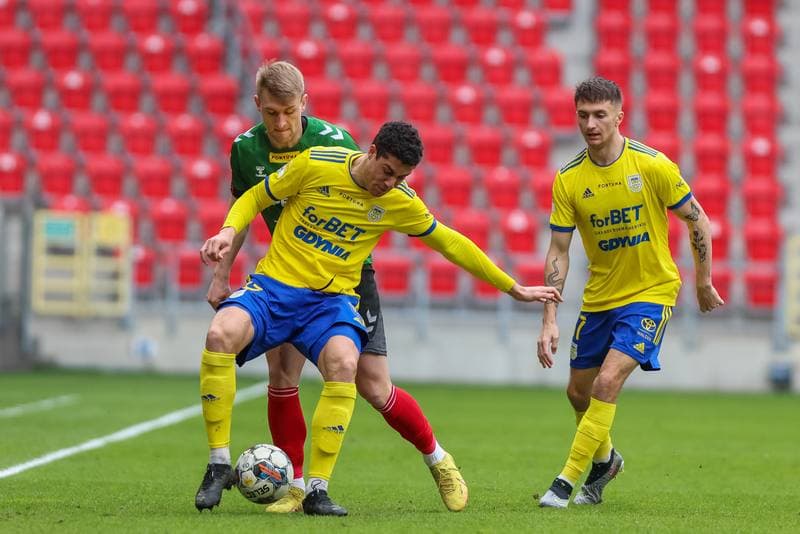 Football. Fortuna I Liga. GKS Tychy - Arka Gdynia. 08.04.2023