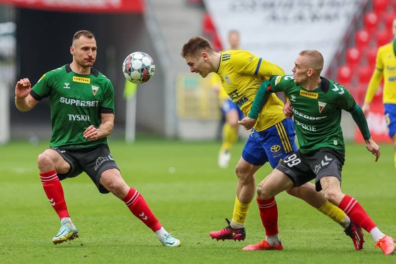 Football. Fortuna I Liga. GKS Tychy - Arka Gdynia. 08.04.2023