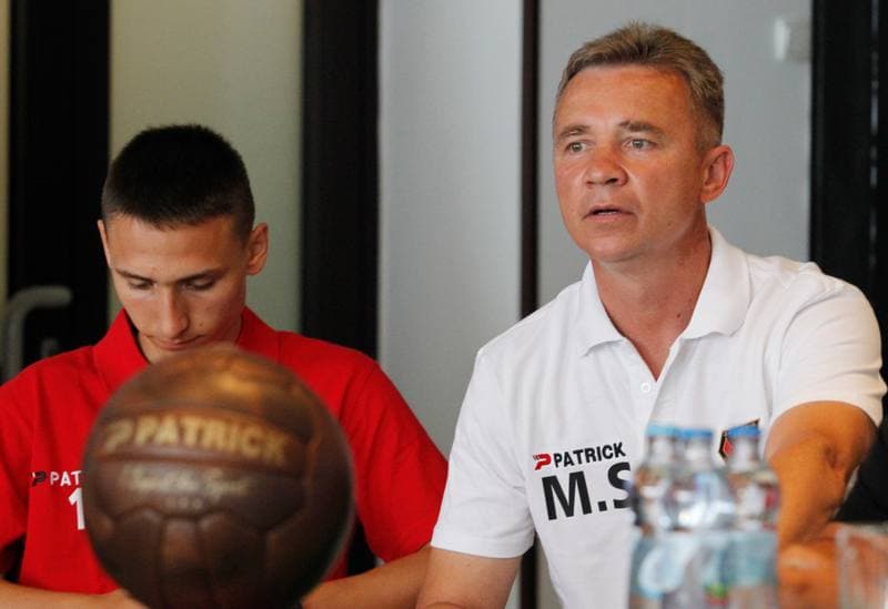 Football. Zaglebie Sosnowiec. Press Conference. 31.07.2014