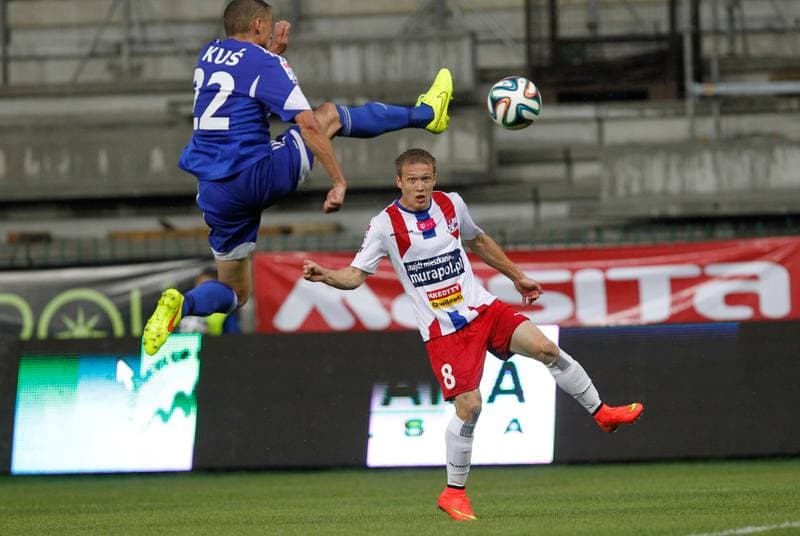 Football. T-Mobile Ekstraklasa. Podbeskidzie Bielsko Biala - Ruch Chorzow. 03.08.2014