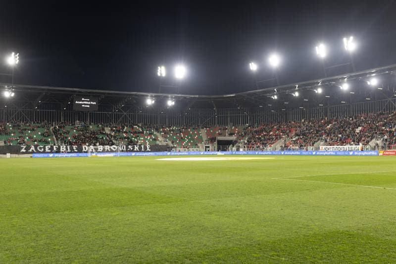 Football. Fortuna I Liga. Zaglebie Sosnowiec - LKS Lodz. 28.04.2023
