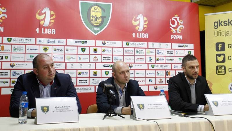 Football. GKS Katowice. Press Conference. 29.10.2014
