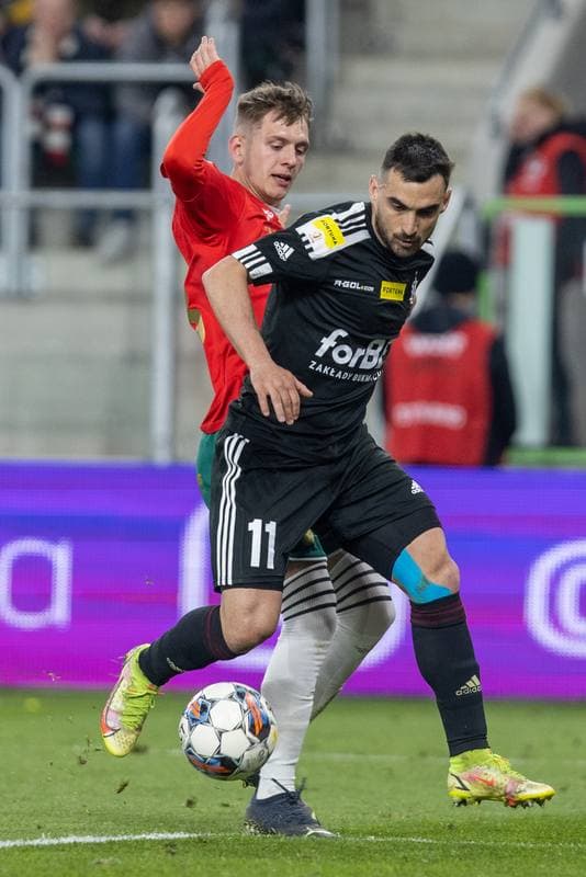 Football. Fortuna I Liga. Zaglebie Sosnowiec - LKS Lodz. 28.04.2023