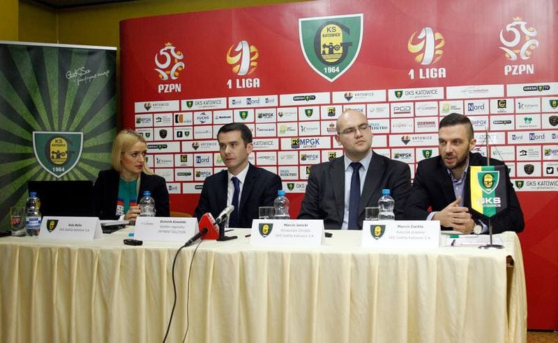 Football. GKS Katowice. Press Conference. 28.09.2015