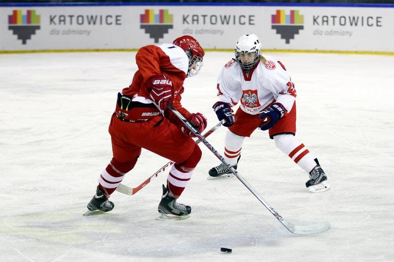 Ice Hockey. U18 Women's World Championship. Poland - Denmark. 08.01.2017