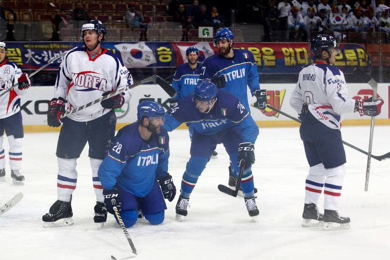 Ice Hockey. World Championship Division 1A. Italy - Korea. 29.04.2016