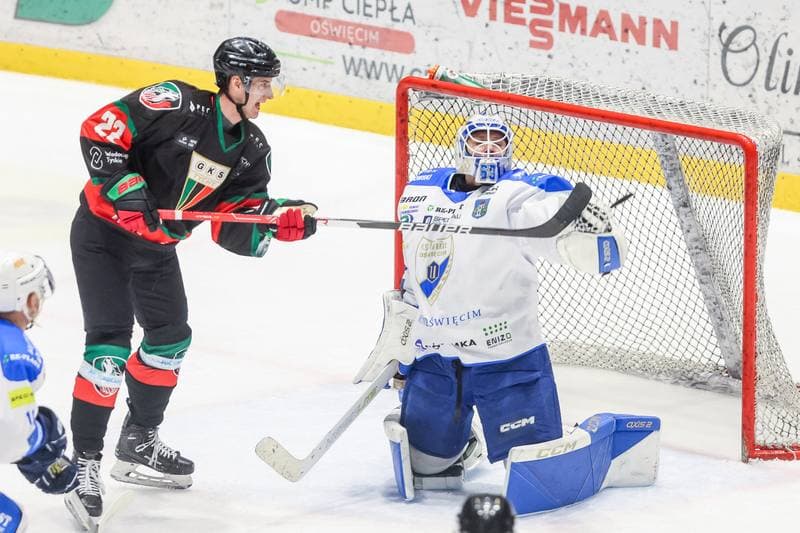 Ice Hockey. Tauron Hokej Liga. Re-Plast Unia Oswiecim - GKS Tychy. 20.10.2023