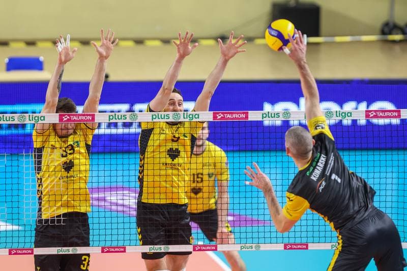 Volleyball. PlusLiga. GKS Katowice - PGE Giek Skra Belchatow. 09.12.2023
