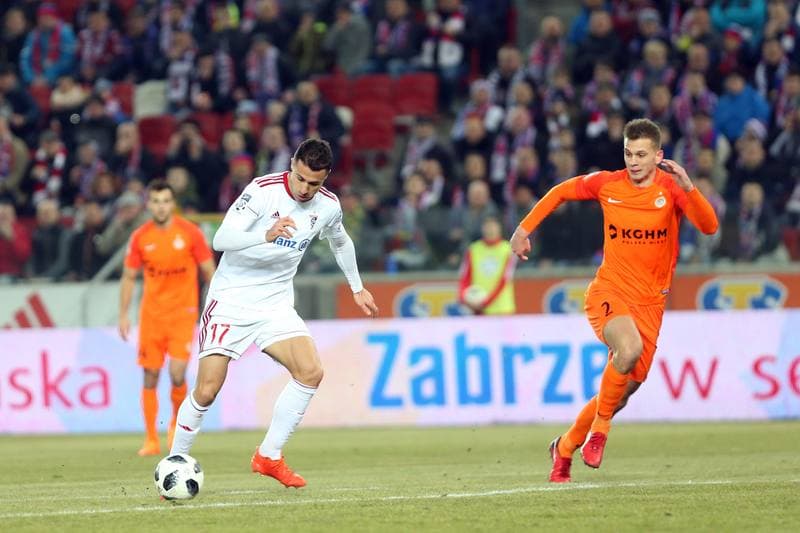 Football. Lotto Ekstraklasa. Gornik Zabrze - Zaglebie Lubin. 09.03.2018