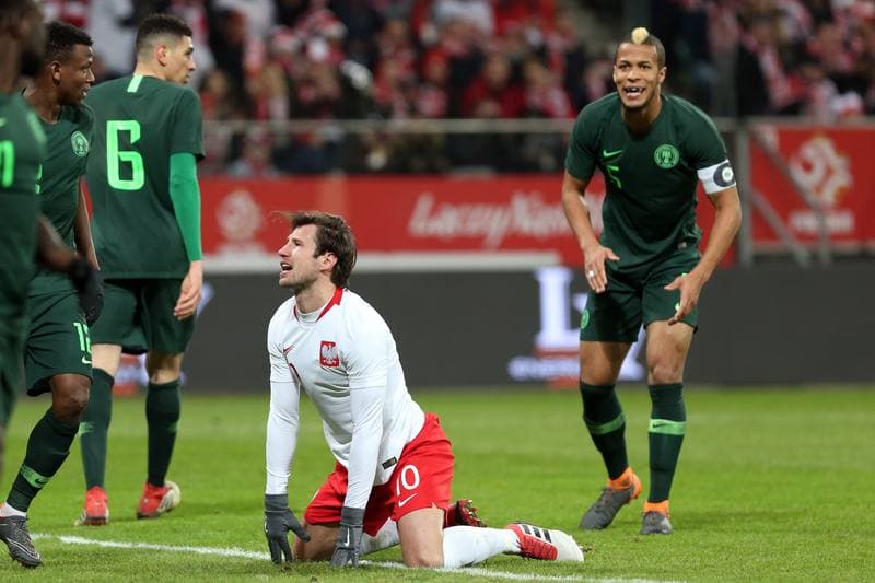 Football. International Friendly. Poland - Nigeria. 23.03.2018
