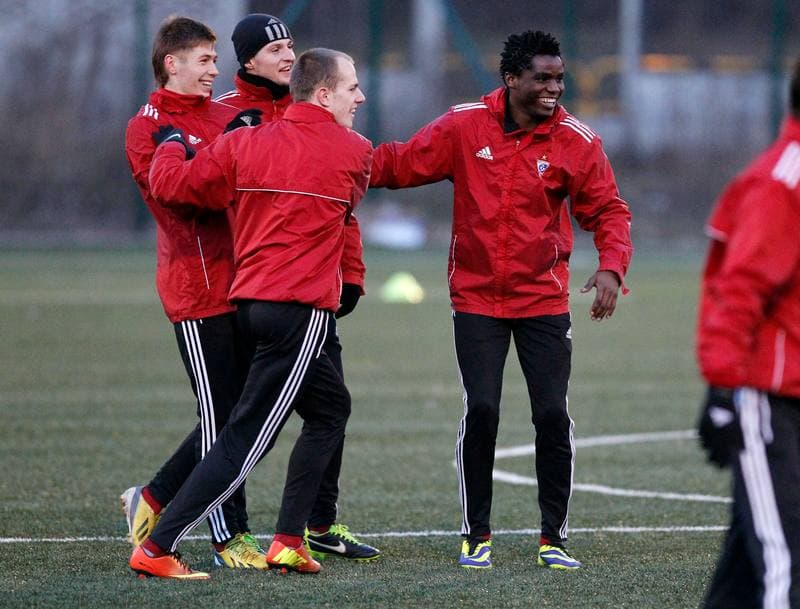 Football. Gornik Zabrze. Training. 08.01.2014