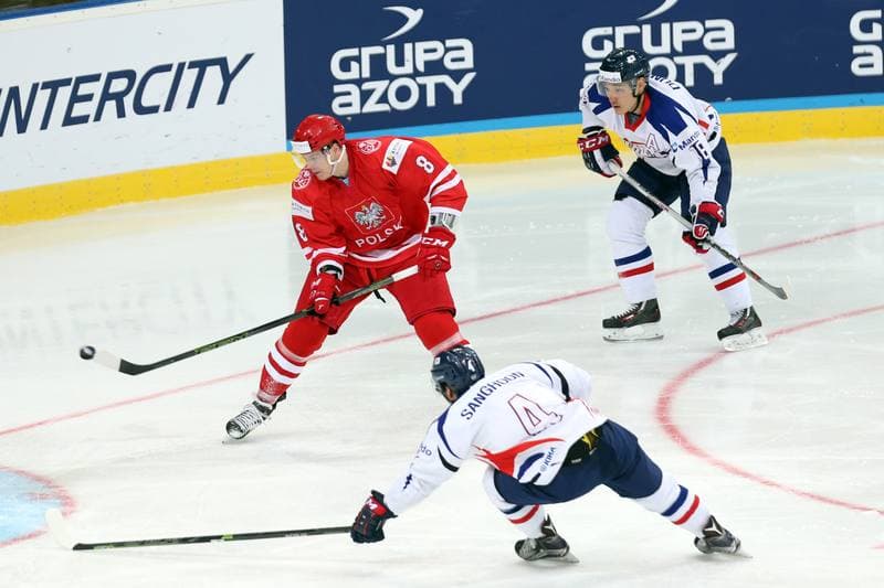 Ice Hockey. World Championship Division 1A. Poland - Korea. 24.04.2016