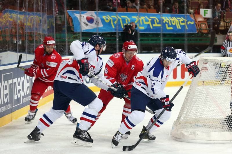 Ice Hockey. World Championship Division 1A. Poland - Korea. 24.04.2016