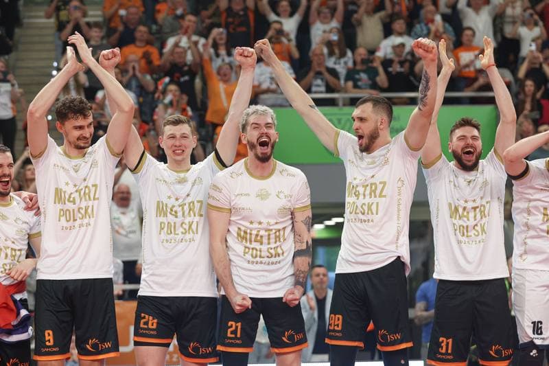 Volleyball. PlusLiga. Jastrzebski Wegiel - Aluron CMC Warta Zawiercie. 28.04.2024