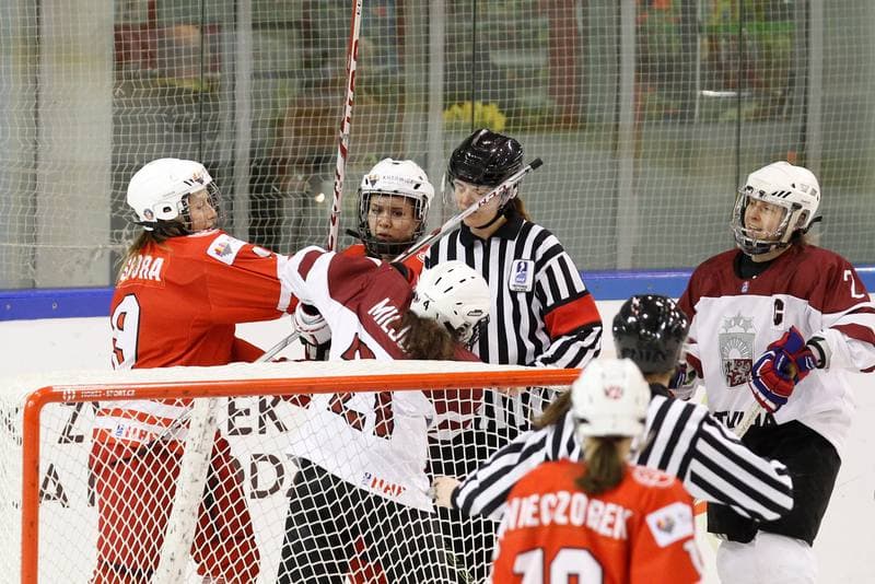 Ice Hockey. Women's World Championship. Latvia - Poland. 12.04.2017