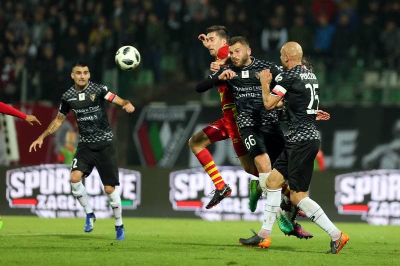 Football. Lotto Ekstraklasa. Zaglebie Sosnowiec - Jagiellonia Bialystok. 05.11.2018