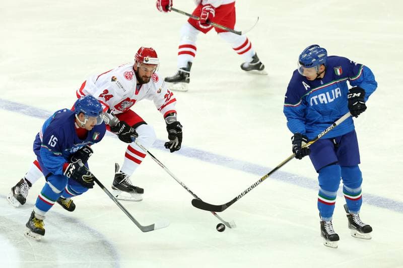 Ice Hockey. World Championship Division 1A. Italy - Poland. 23.04.2016