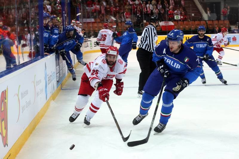 Ice Hockey. World Championship Division 1A. Italy - Poland. 23.04.2016