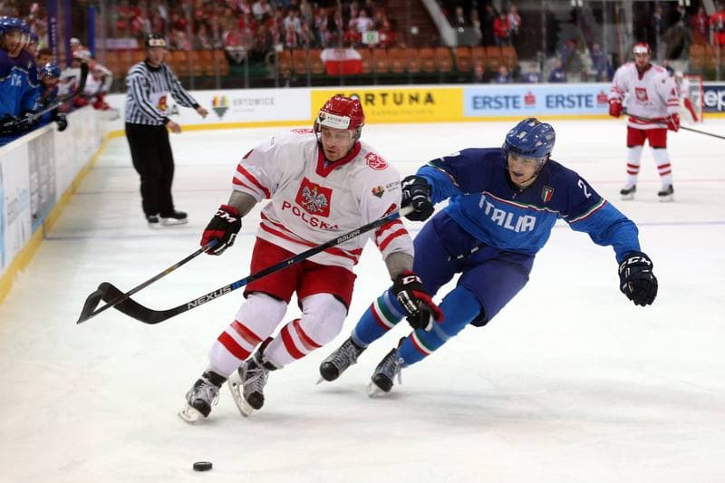 Ice Hockey. World Championship Division 1A. Italy - Poland. 23.04.2016
