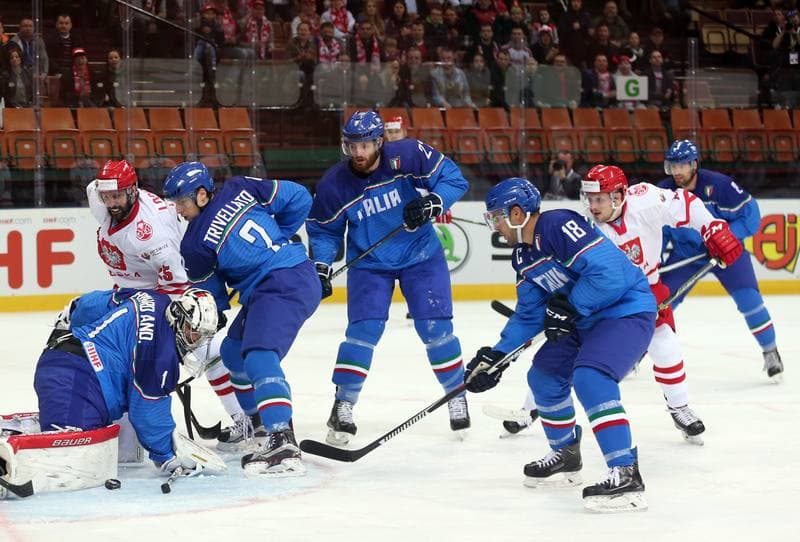 Ice Hockey. World Championship Division 1A. Italy - Poland. 23.04.2016