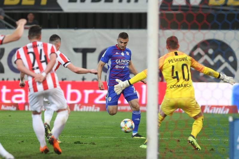 Football. Lotto Ekstraklasa. Piast Gliwice - Cracovia Krakow. 26.04.2019