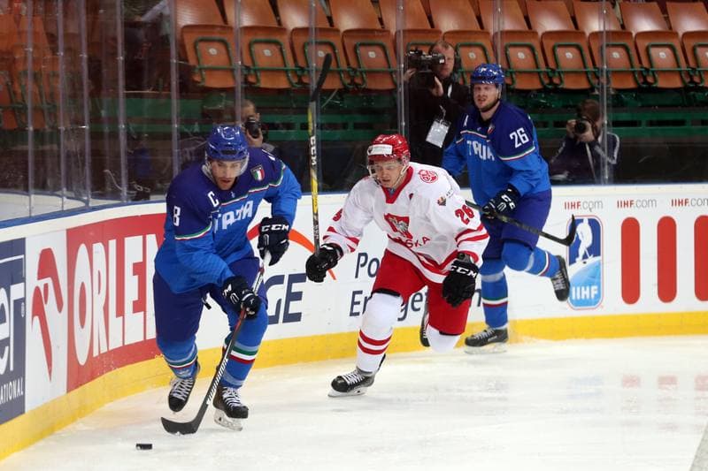 Ice Hockey. World Championship Division 1A. Italy - Poland. 23.04.2016