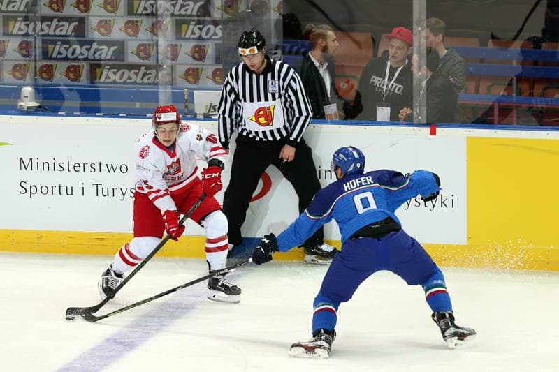 Ice Hockey. World Championship Division 1A. Italy - Poland. 23.04.2016