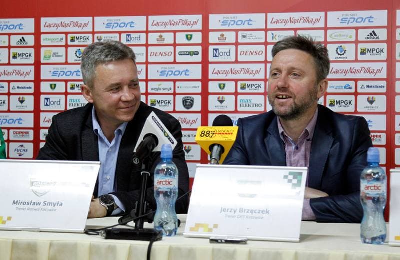 Football. GKS Katowice. Press Conference. 21.04.2016