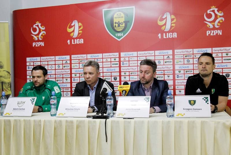 Football. GKS Katowice. Press Conference. 21.04.2016